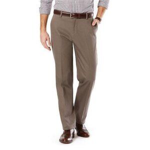 DOCKERS Mens CLASSIC SIGNATURE FLAT Front Permanent Crease No Wrinkle Khaki PANT